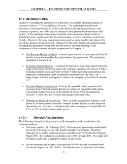 Economic Cost Benefit Analysis