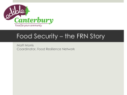 Food resilience network - Agencies for Nutrition Action