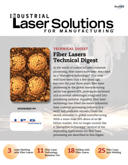 Fiber Lasers Technical digest