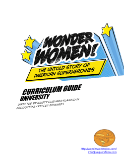 College Curriculum Guide - WONDER WOMEN! The Untold Story of
