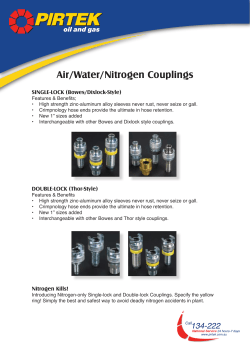 Air/Water/Nitrogen Couplings