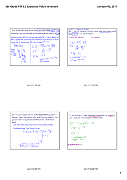 6th Grade FM 5.2 Expected Value.notebook