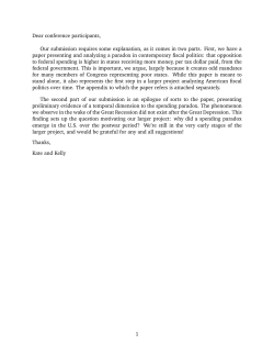 Behind the Federal Spending Paradox: Economic Self