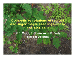 Growth rate responses of red oak and red maple to inter