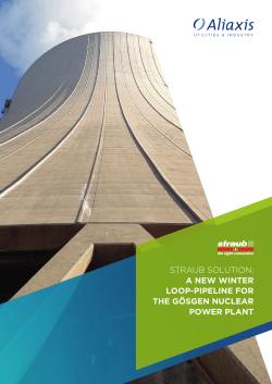 G&ouml;sgen: New winter loop-pipeline for nuclear power plant