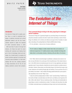 The Evolution of the Internet of Things