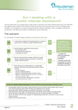 Am I dealing with a public interest disclosure?