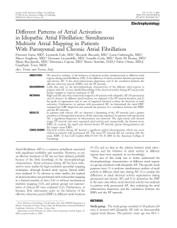 Different patterns of atrial activation in idiopathic atrial
