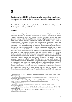 Contained semi-field environments for ecological studies on