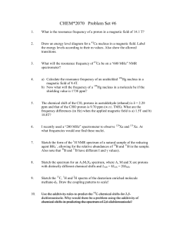 CHEM*2070 Problem Set #6