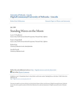 Standing Waves on the Moon - DigitalCommons@University of