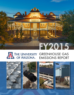 greenhouse gas emissions report - University of Arizona Facilities