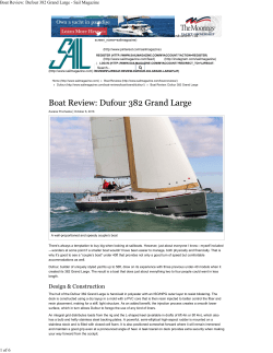 Boat Review: Dufour 382 Grand Large - Sail Magazine
