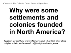 Chapter 4: The Colonies Grow