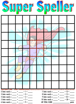 2 letter words x ____ = ____ + 1 = ____ 7 letter words x