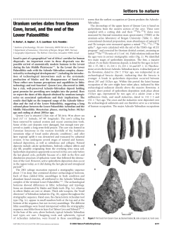 Uranium series dates from Qesem Cave, Israel, and the end of the