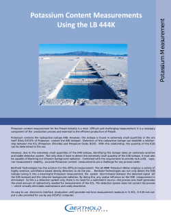 Potassium Content Measurement using the LB 444K
