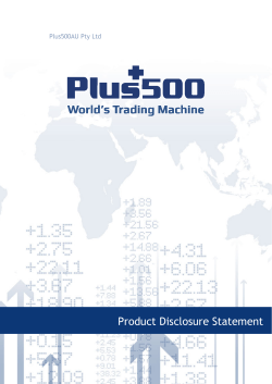 Product Disclosure Statement