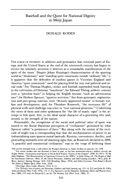 Baseball and the Quest for National Dignity in Meiji Japan