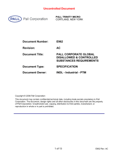 E962 Revision - Pall Corporation