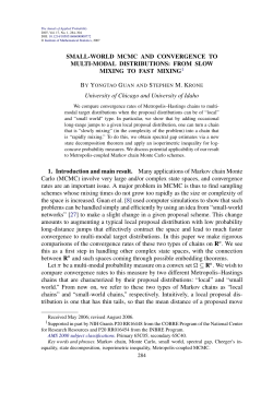 Small-world MCMC and convergence to multi