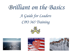 A Guide for Leaders CPO 365 Training