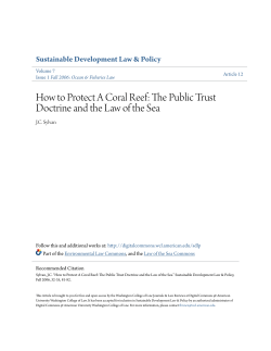 The Public Trust Doctrine and the Law of the Sea