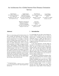 An Architecture for a Global Internet Host Distance Estimation Service