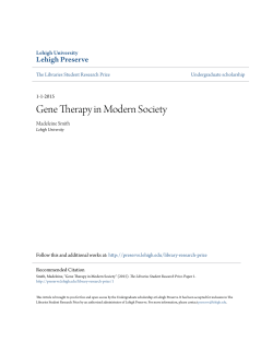 Gene Therapy in Modern Society