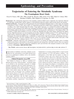 Epidemiology and Prevention