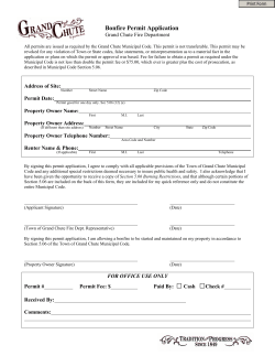 Bonfire Permit Application