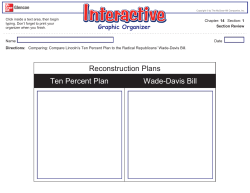 Ten Percent Plan Reconstruction Plans Wade