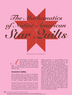 The Mathematics of Native American Star Quilts
