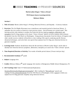 Martin Luther King Jr. &ldquo;I Have a Dream&rdquo;