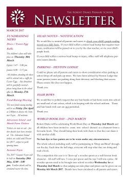 March 2017 - The Robert Drake Primary School