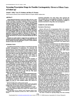 Screening Prescription Drugs for Possible Carcinogenicity: Eleven