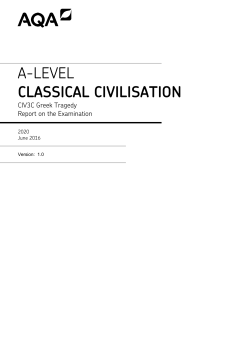 A-level Classical Civilisation Examiner report Unit 03C