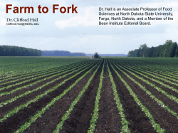 Farm to Fork - Bean Institute