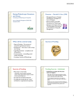 Philanthropy and Fundraising - Capital Development Strategies LLC