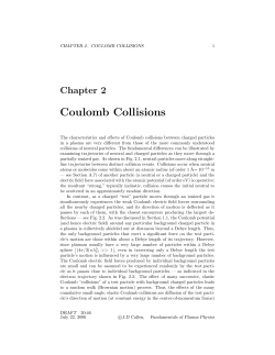 Chapter 2 Coulomb Collisions
