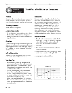 The Effect of Acid Rain on Limestone