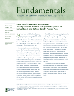 A Comparison of Portfolio Managment Expenses of Mutual Funds