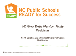 Writing With Mentor Texts