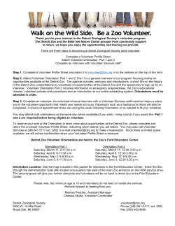 Thank you for your interest in the Detroit Zoological Society`s