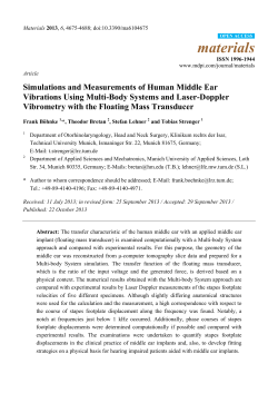 Simulations and Measurements of Human Middle Ear Vibrations
