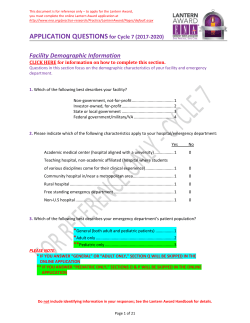 ApplicationQuestions - Emergency Nurses Association