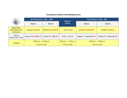 CALENDAR OF SPANISH FOR FOREIGNERS 2016 Second