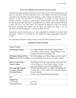 FuturePay Cardholder Agreement