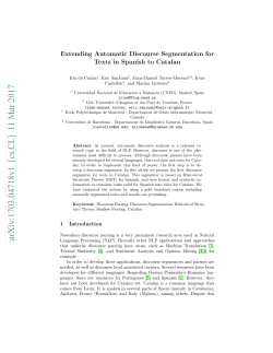 Extending Automatic Discourse Segmentation for Texts in Spanish