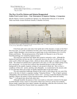 The Deer Scroll by Kōetsu and Sōtatsu Reappraised
